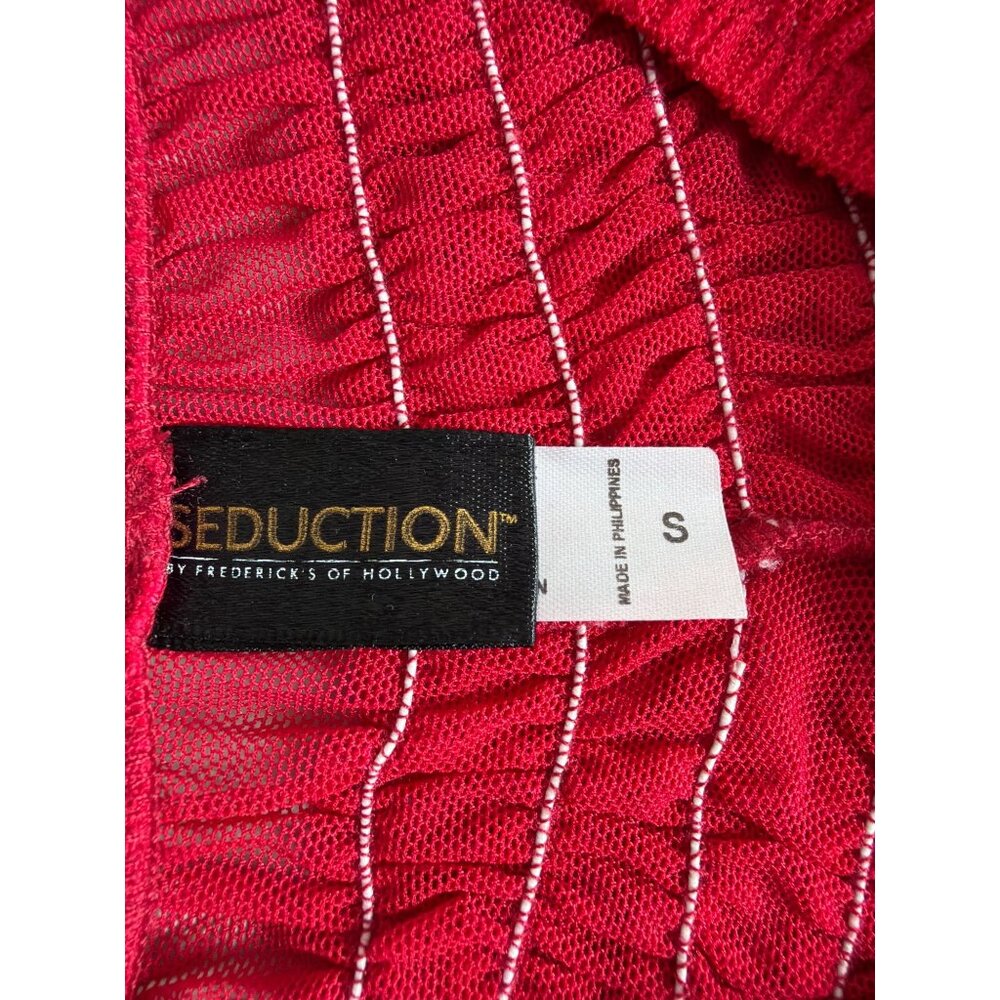 Seduction By Fredericks Of Hollywood Red Ruffle Boyshort Panties Size S Nylon & - Picture 5 of 10